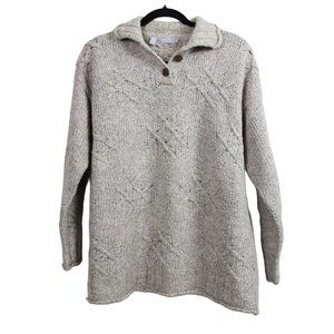 Esprit Oatmeal Textured Collar Sweater